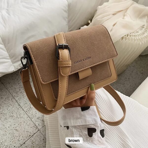 Square Bag Frosted Wide Shoulder Strap Tas Solid Color Handbag Versatile Trend High Texture Shoulder Bag - TPLB011 - Image 4