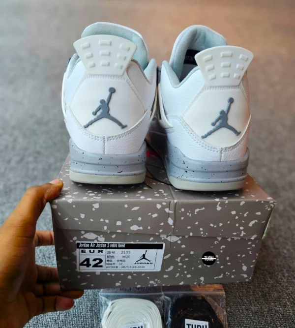 Air Jordan 4 Retro GS White Oreo - Image 7