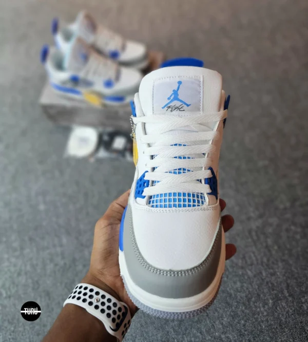 Air Jordan Retro 4 IV White Military Blue - Image 3